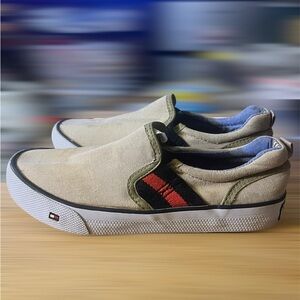 Tommy Hilfiger Tan and Black Loafers Slip-Ons